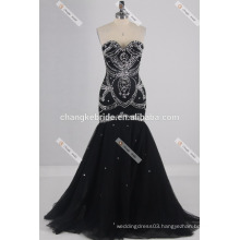 Luxury Strapless Chiffon Beaded Evening Dress Sexy Backless Mermaid Dress Train Sequined Formal Occasion Dress